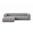 Lupine Modulares 4-Sitzer Ecksofa, Linke Seite, aus Chenille in Hellgrau (Eden 18 Grey), 290x177 cm von Micadoni – Bild 1
