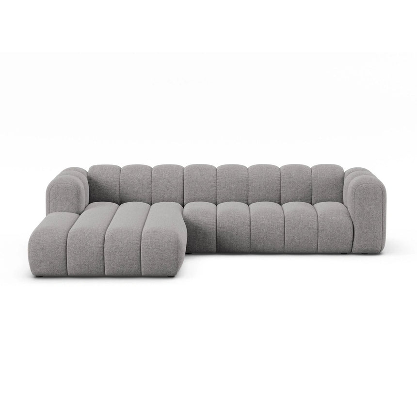 Lupine Modulares 4-Sitzer Ecksofa, Linke Seite, aus Chenille in Hellgrau (Eden 18 Grey), 290x177 cm von Micadoni – Bild 1