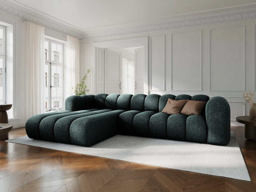 Lupine Modulares 4-Sitzer Ecksofa, Linke Seite, aus Chenille in Hellgrau (Eden 18 Grey), 290x177 cm von Micadoni – Bild 2