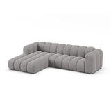 Lupine Modulares 4-Sitzer Ecksofa, Linke Seite, aus Chenille in Hellgrau (Eden 18 Grey), 290x177 cm von Micadoni – Bild 4
