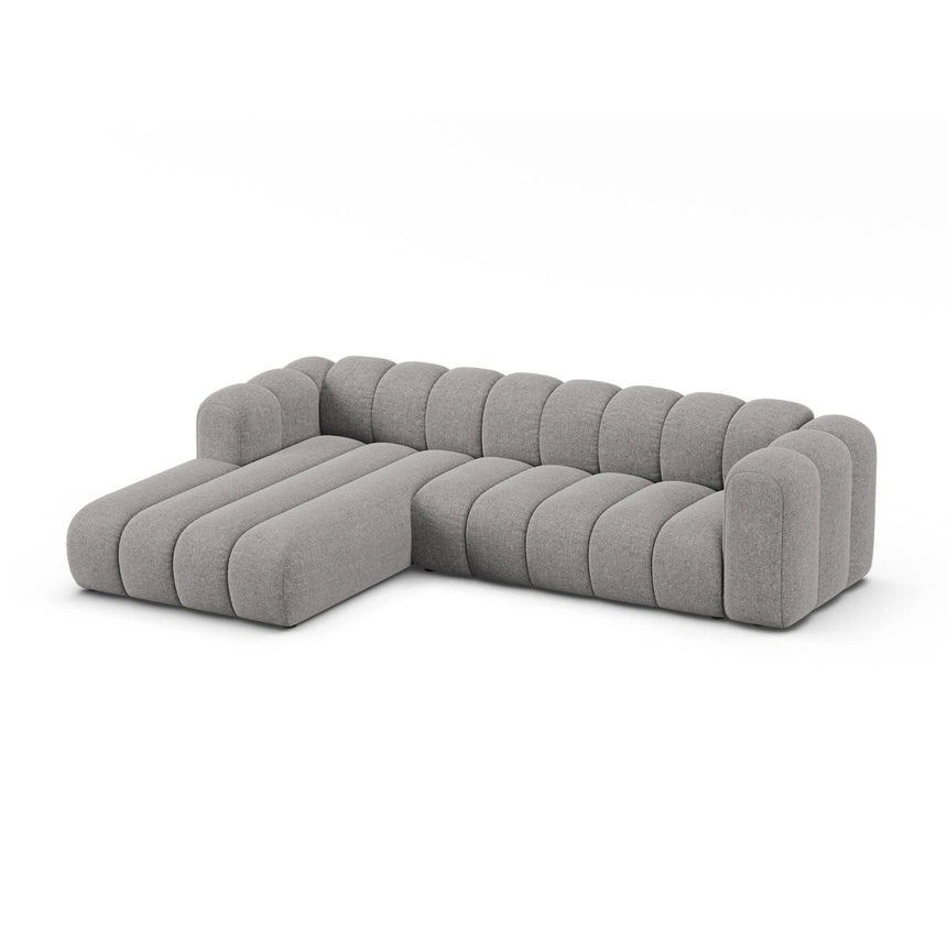 Lupine Modulares 4-Sitzer Ecksofa, Linke Seite, aus Chenille in Hellgrau (Eden 18 Grey), 290x177 cm von Micadoni – Bild 4
