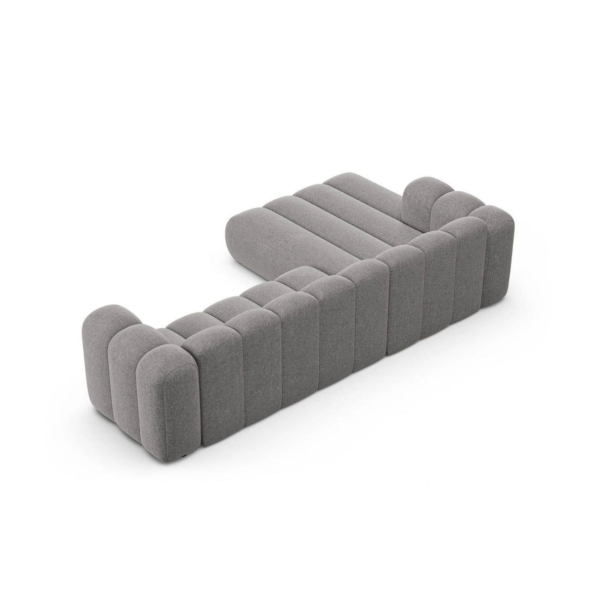 Lupine Modulares 4-Sitzer Ecksofa, Linke Seite, aus Chenille in Hellgrau (Eden 18 Grey), 290x177 cm von Micadoni – Bild 6