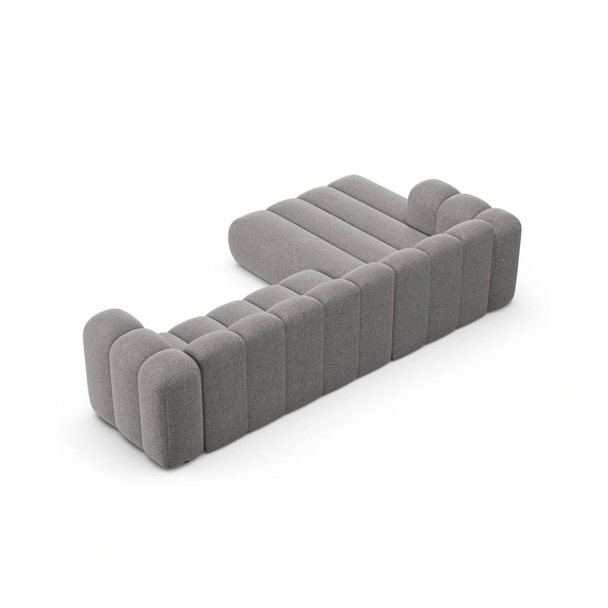 Lupine Modulares 4-Sitzer Ecksofa, Linke Seite, aus Chenille in Hellgrau (Eden 18 Grey), 290x177 cm von Micadoni – Bild 6