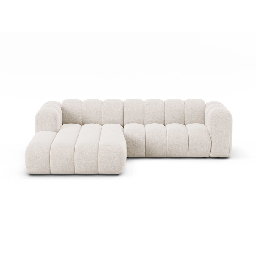 Lupine Modulares 4-Sitzer Ecksofa, Linke Seite, aus Chenille in Leichtes Beige (Eden 2 Pearl), 260x177 cm von Micadoni – Bild 1