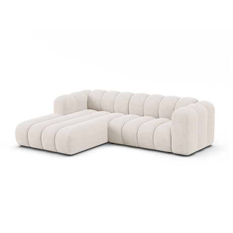 Lupine Modulares 4-Sitzer Ecksofa, Linke Seite, aus Chenille in Leichtes Beige (Eden 2 Pearl), 260x177 cm von Micadoni – Bild 2