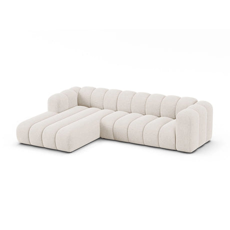 Lupine Modulares 4-Sitzer Ecksofa, Linke Seite, aus Chenille in Leichtes Beige (Eden 2 Pearl), 290x177 cm von Micadoni – Bild 4