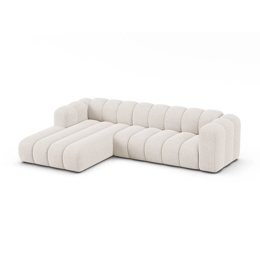 Lupine Modulares 4-Sitzer Ecksofa, Linke Seite, aus Chenille in Leichtes Beige (Eden 2 Pearl), 290x177 cm von Micadoni – Bild 4