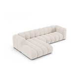 Lupine Modulares 4-Sitzer Ecksofa, Linke Seite, aus Chenille in Leichtes Beige (Eden 2 Pearl), 290x177 cm von Micadoni – Bild 5