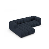 Lupine Modulares 4-Sitzer Ecksofa, Linke Seite, aus Chenille in Marineblau (Eden 16 Deep Blue), 260x177 cm von Micadoni – Bild 3