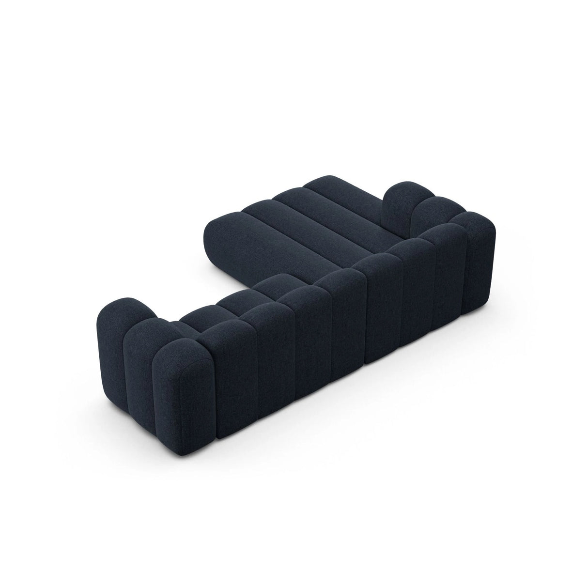 Lupine Modulares 4-Sitzer Ecksofa, Linke Seite, aus Chenille in Marineblau (Eden 16 Deep Blue), 260x177 cm von Micadoni – Bild 4