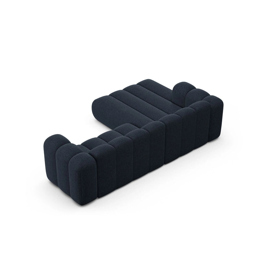 Lupine Modulares 4-Sitzer Ecksofa, Linke Seite, aus Chenille in Marineblau (Eden 16 Deep Blue), 260x177 cm von Micadoni – Bild 4