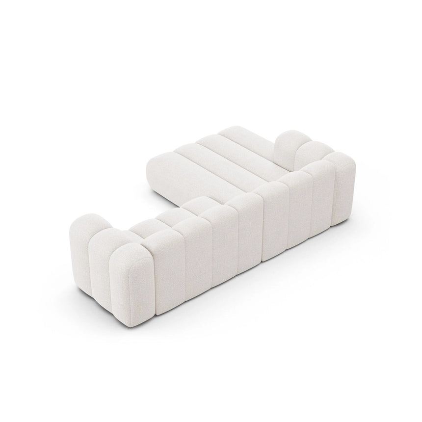 Lupine Modulares 4-Sitzer Ecksofa, Linke Seite,  aus Samt, Chenille oder Boucle, 260x177 cm von Micadoni – Bild 4