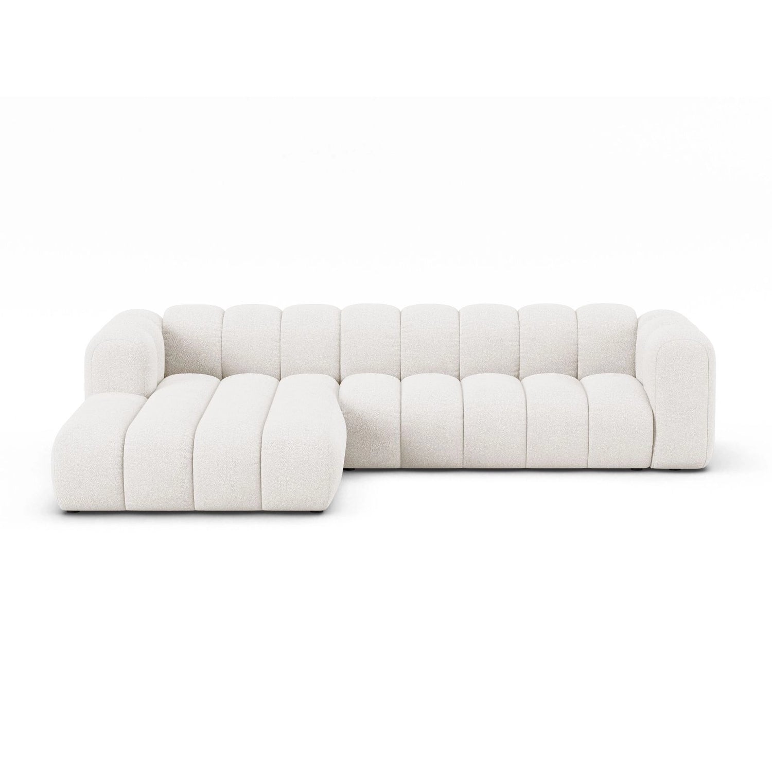 Lupine Modulares 4-Sitzer Ecksofa, Linke Seite, aus Samt, Chenille oder Boucle, 290x177 cm von Micadoni – Bild 1