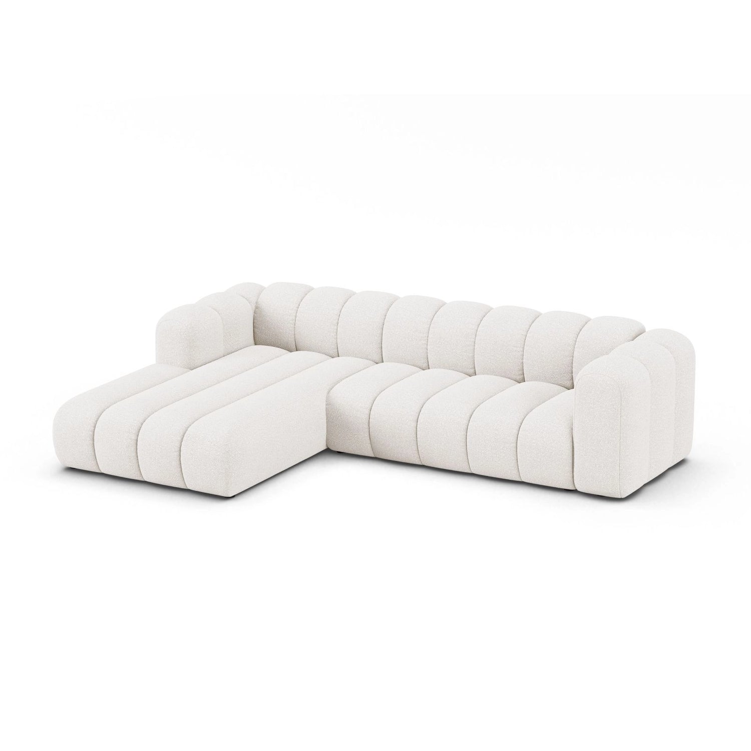 Lupine Modulares 4-Sitzer Ecksofa, Linke Seite, aus Samt, Chenille oder Boucle, 290x177 cm von Micadoni – Bild 3