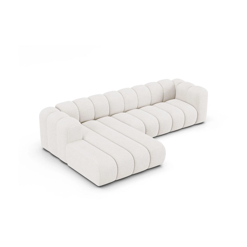 Lupine Modulares 4-Sitzer Ecksofa, Linke Seite, aus Samt, Chenille oder Boucle, 290x177 cm von Micadoni – Bild 4