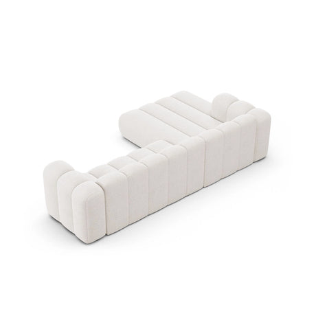 Lupine Modulares 4-Sitzer Ecksofa, Linke Seite, aus Samt, Chenille oder Boucle, 290x177 cm von Micadoni – Bild 5