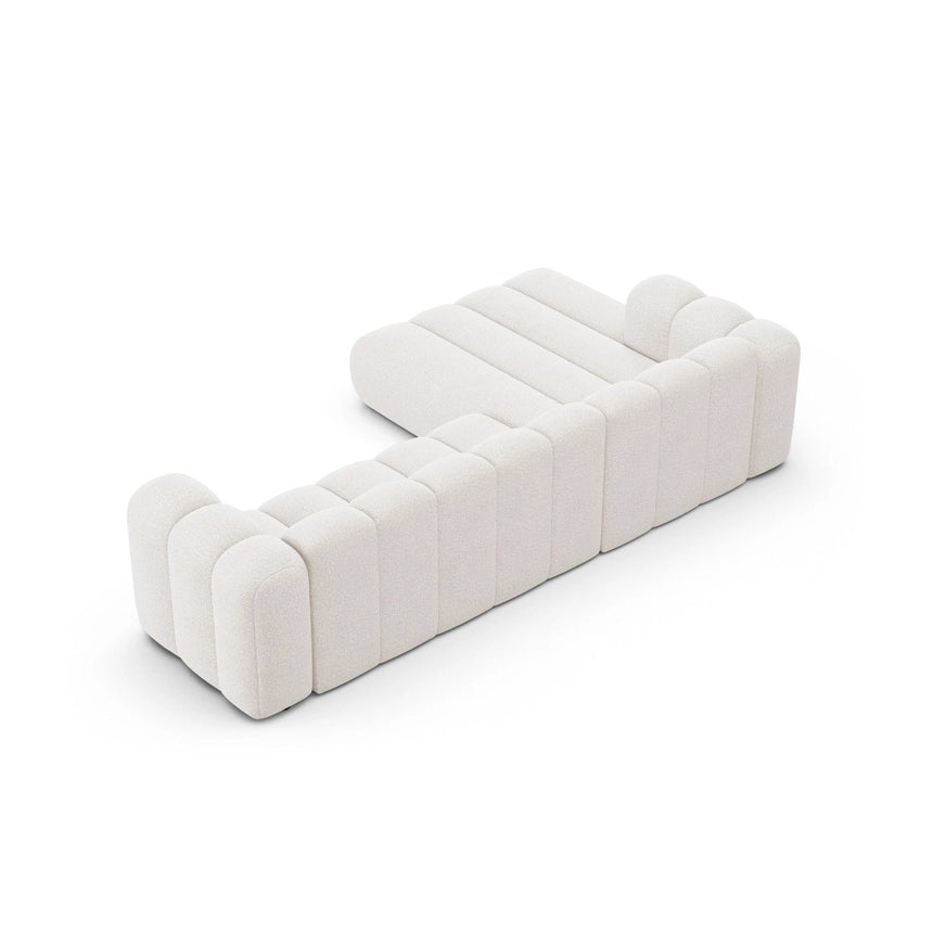 Lupine Modulares 4-Sitzer Ecksofa, Linke Seite, aus Samt, Chenille oder Boucle, 290x177 cm von Micadoni – Bild 5