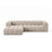 Lupine Modulares 4-Sitzer Ecksofa, Linke Seite, aus Samt in Beige (Salvador 1), 290x177 cm von Micadoni – Bild 1