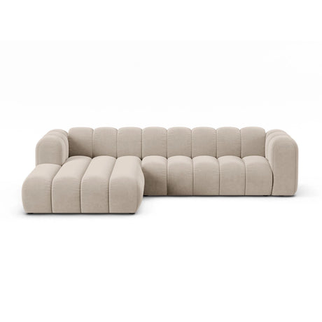 Lupine Modulares 4-Sitzer Ecksofa, Linke Seite, aus Samt in Beige (Salvador 1), 290x177 cm von Micadoni – Bild 1