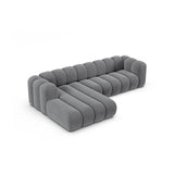 Lupine Modulares 4-Sitzer Ecksofa, Linke Seite, aus Samt in Grau (Salvador 17), 290x177 cm von Micadoni – Bild 4