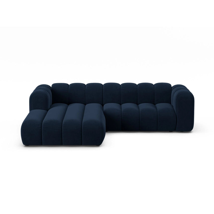 Lupine Modulares 4-Sitzer Ecksofa, Linke Seite, aus Samt in Königsblau (Salvador 5), 260x177 cm von Micadoni – Bild 1
