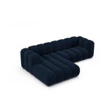 Lupine Modulares 4-Sitzer Ecksofa, Linke Seite, aus Samt in Königsblau (Salvador 5), 260x177 cm von Micadoni – Bild 3