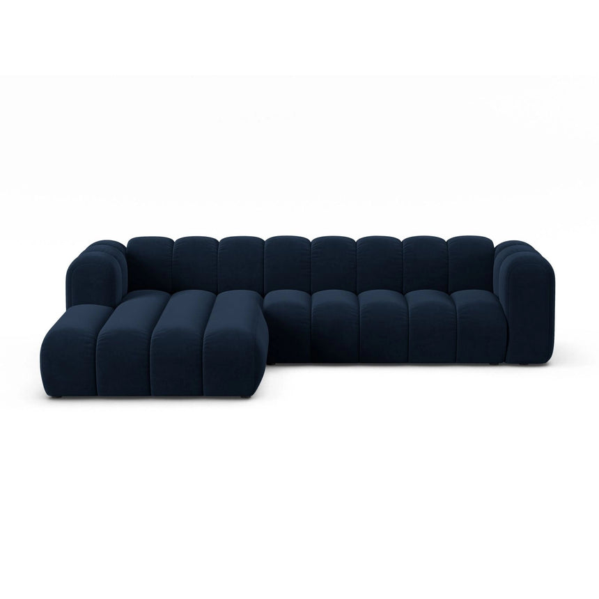 Lupine Modulares 4-Sitzer Ecksofa, Linke Seite, aus Samt in Königsblau (Salvador 5), 290x177 cm von Micadoni – Bild 1