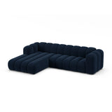 Lupine Modulares 4-Sitzer Ecksofa, Linke Seite, aus Samt in Königsblau (Salvador 5), 290x177 cm von Micadoni – Bild 3