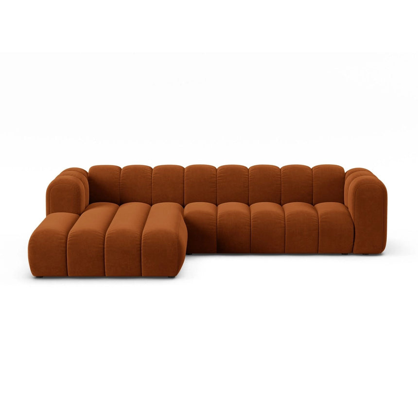 Lupine Modulares 4-Sitzer Ecksofa, Linke Seite, aus Samt in Terrakotta (Salvador 14), 290x177 cm von Micadoni – Bild 1
