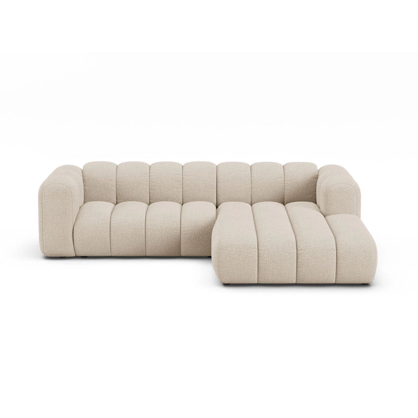 Lupine Modulares 4-Sitzer Ecksofa, Rechte Seite, aus Boucle in Beige (Baloo 2074), 260x177 cm von Micadoni – Bild 1