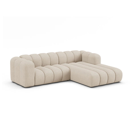 Lupine Modulares 4-Sitzer Ecksofa, Rechte Seite, aus Boucle in Beige (Baloo 2074), 260x177 cm von Micadoni – Bild 2