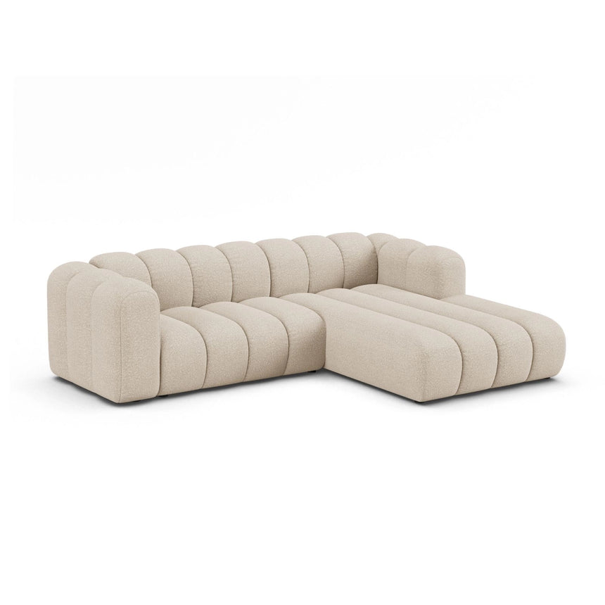 Lupine Modulares 4-Sitzer Ecksofa, Rechte Seite, aus Boucle in Beige (Baloo 2074), 260x177 cm von Micadoni – Bild 2