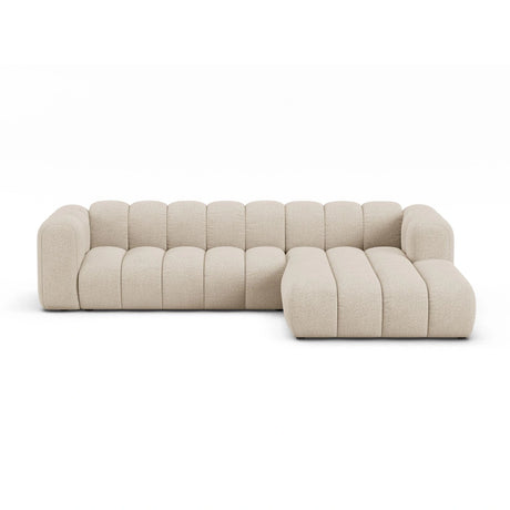 Lupine Modulares 4-Sitzer Ecksofa, Rechte Seite, aus Boucle in Beige (Baloo 2074), 290x177 cm von Micadoni – Bild 1