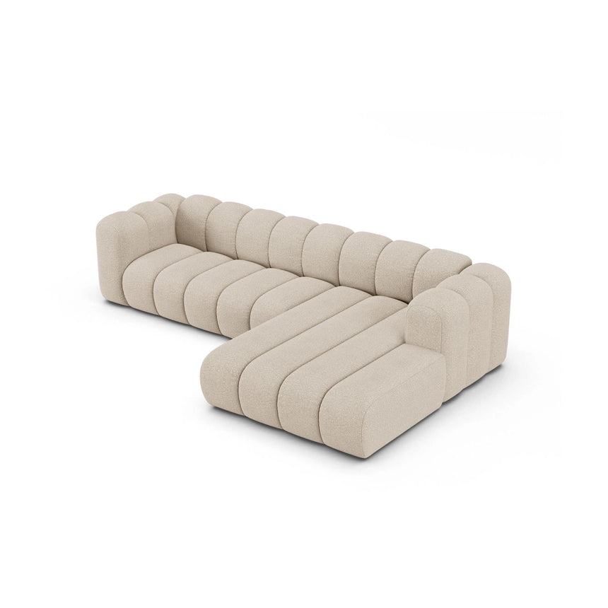 Lupine Modulares 4-Sitzer Ecksofa, Rechte Seite, aus Boucle in Beige (Baloo 2074), 290x177 cm von Micadoni – Bild 4