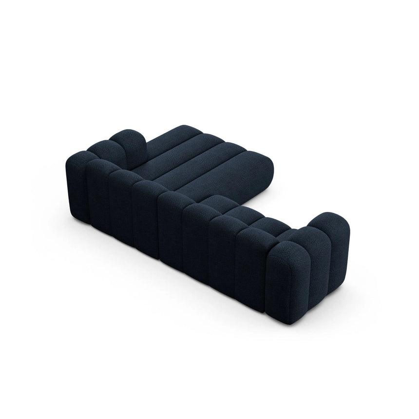 Lupine Modulares 4-Sitzer Ecksofa, Rechte Seite, aus Boucle in Dunkelblau (Baloo 2088), 260x177 cm von Micadoni – Bild 4