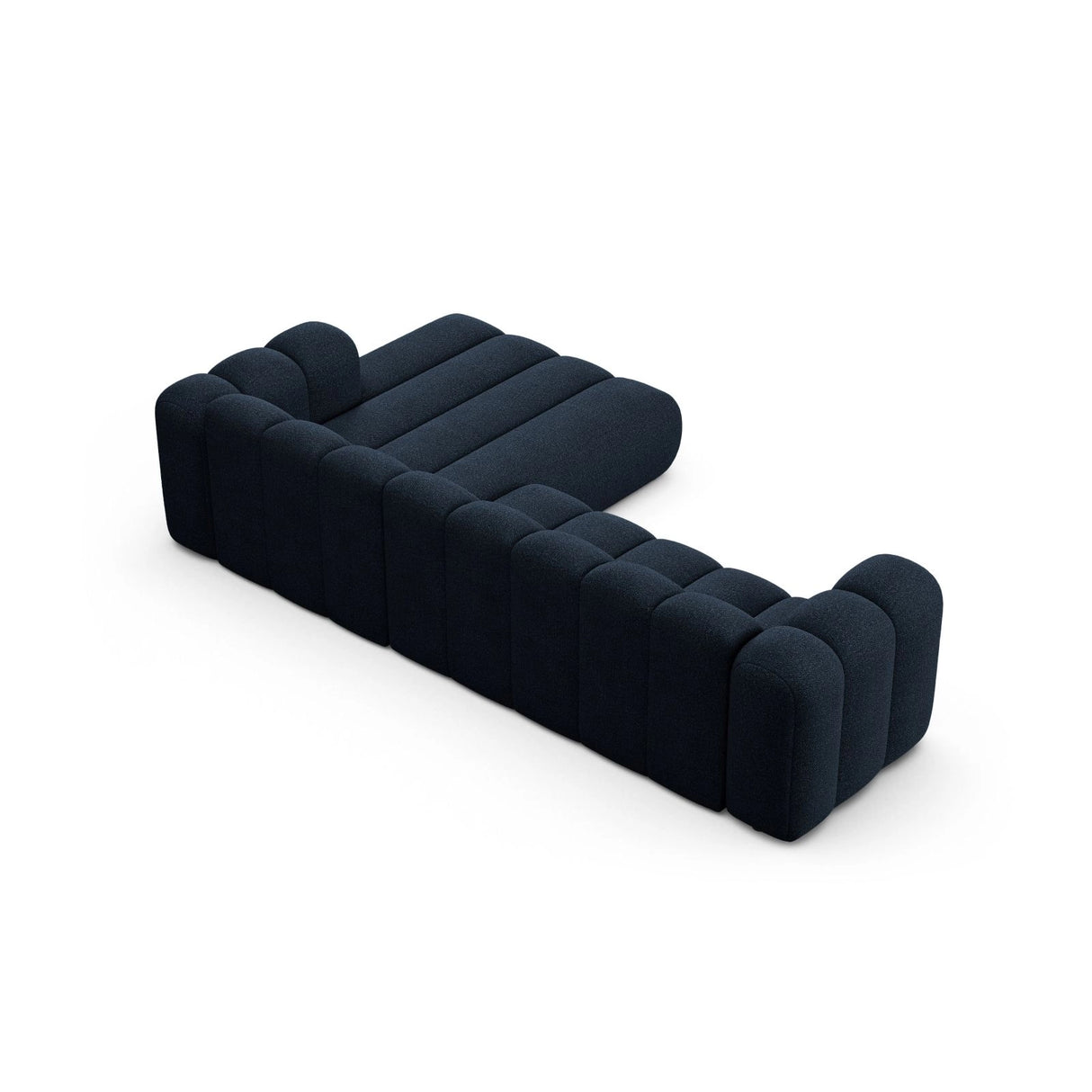 Lupine Modulares 4-Sitzer Ecksofa, Rechte Seite, aus Boucle in Dunkelblau (Baloo 2088), 290x177 cm von Micadoni – Bild 5