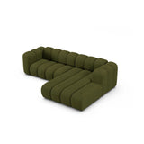 Lupine Modulares 4-Sitzer Ecksofa, Rechte Seite, aus Boucle in Dunkles olivgrün (Baloo 2090), 260x177 cm von Micadoni – Bild 3