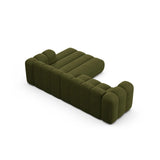 Lupine Modulares 4-Sitzer Ecksofa, Rechte Seite, aus Boucle in Dunkles olivgrün (Baloo 2090), 260x177 cm von Micadoni – Bild 4