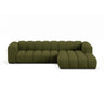 Lupine Modulares 4-Sitzer Ecksofa, Rechte Seite, aus Boucle in Dunkles olivgrün (Baloo 2090), 290x177 cm von Micadoni – Bild 1