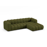 Lupine Modulares 4-Sitzer Ecksofa, Rechte Seite, aus Boucle in Dunkles olivgrün (Baloo 2090), 290x177 cm von Micadoni – Bild 3