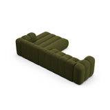 Lupine Modulares 4-Sitzer Ecksofa, Rechte Seite, aus Boucle in Dunkles olivgrün (Baloo 2090), 290x177 cm von Micadoni – Bild 5