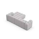 Lupine Modulares 4-Sitzer Ecksofa, Rechte Seite, aus Boucle in Hellgrau (Baloo 2085), 260x177 cm von Micadoni – Bild 4