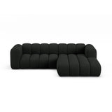 Lupine Modulares 4-Sitzer Ecksofa, Rechte Seite, aus Boucle in Schwarz (Baloo 2082), 260x177 cm von Micadoni – Bild 1