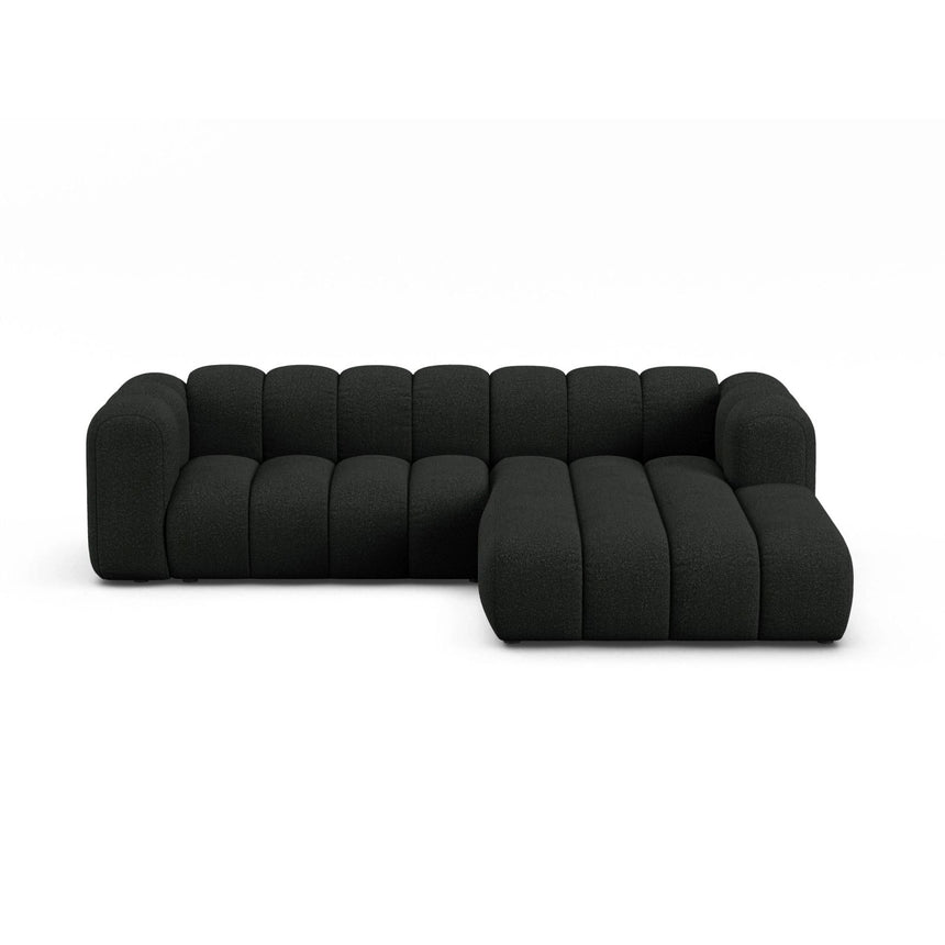 Lupine Modulares 4-Sitzer Ecksofa, Rechte Seite, aus Boucle in Schwarz (Baloo 2082), 260x177 cm von Micadoni – Bild 1