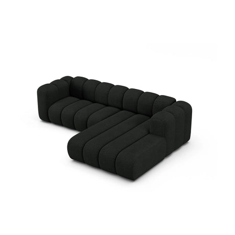 Lupine Modulares 4-Sitzer Ecksofa, Rechte Seite, aus Boucle in Schwarz (Baloo 2082), 260x177 cm von Micadoni – Bild 3