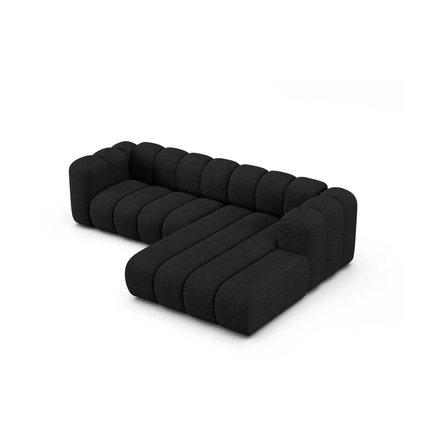 Lupine Modulares 4-Sitzer Ecksofa, Rechte Seite, aus Boucle in Schwarz (Baloo 2082), 260x177 cm von Micadoni – Bild 3