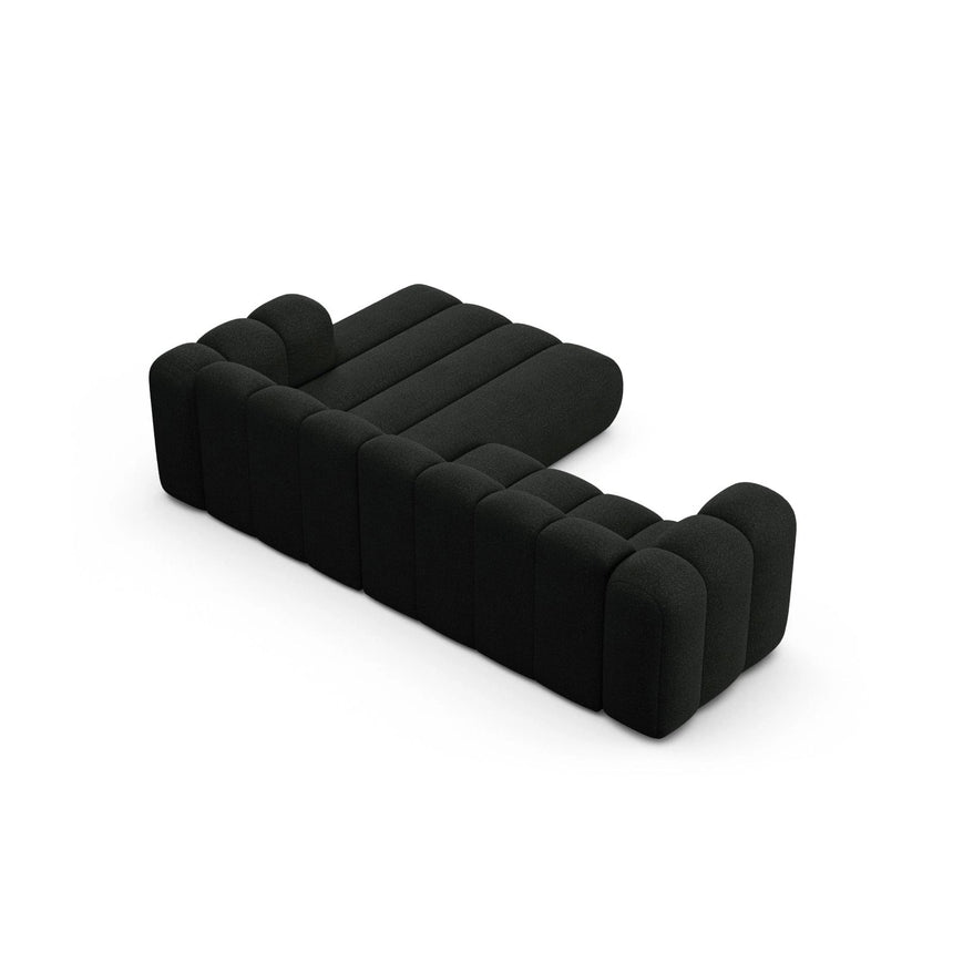 Lupine Modulares 4-Sitzer Ecksofa, Rechte Seite, aus Boucle in Schwarz (Baloo 2082), 260x177 cm von Micadoni – Bild 4