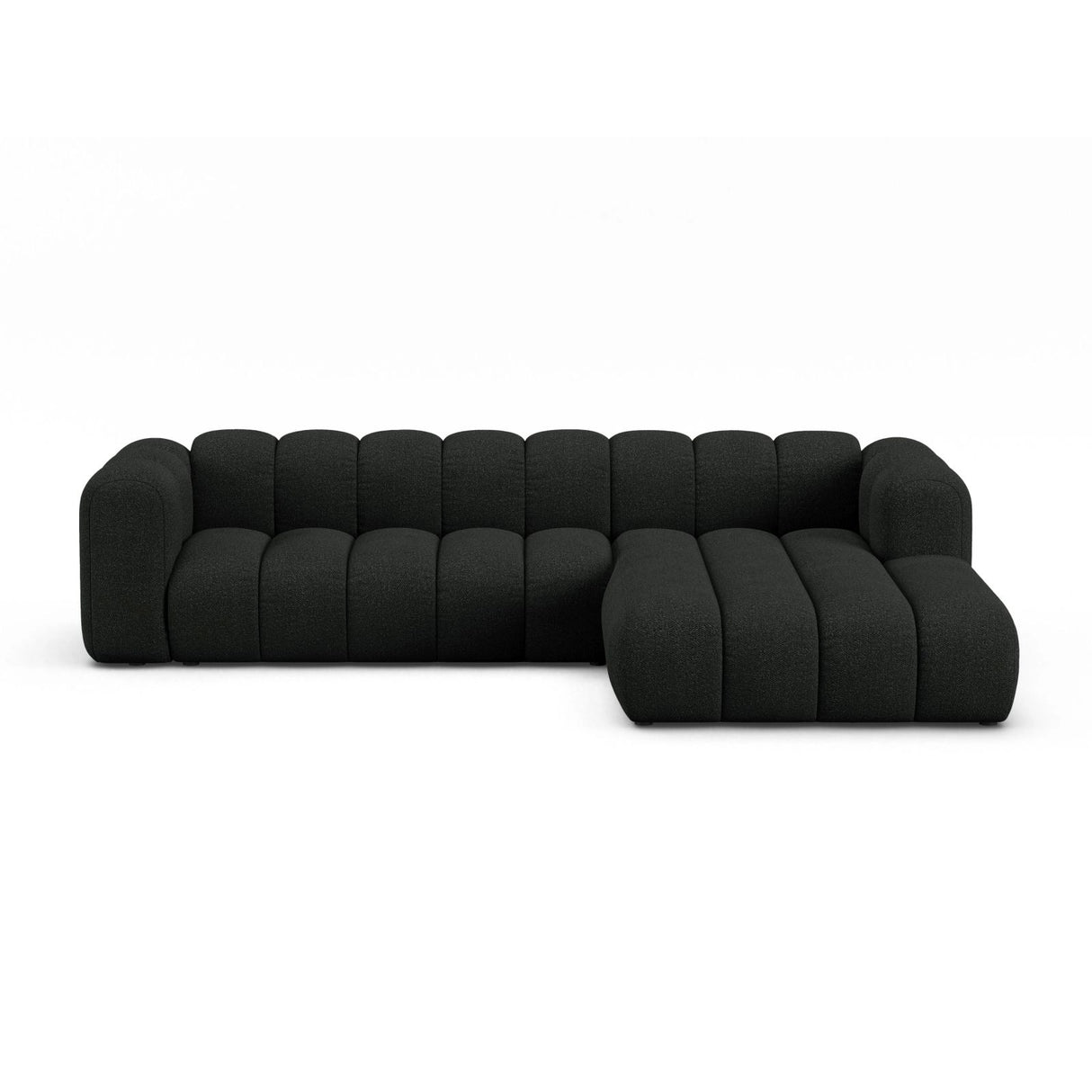 Lupine Modulares 4-Sitzer Ecksofa, Rechte Seite, aus Boucle in Schwarz (Baloo 2082), 290x177 cm von Micadoni – Bild 1