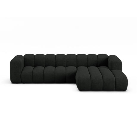 Lupine Modulares 4-Sitzer Ecksofa, Rechte Seite, aus Boucle in Schwarz (Baloo 2082), 290x177 cm von Micadoni – Bild 1