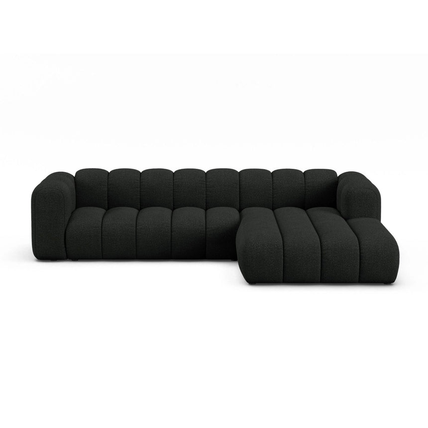 Lupine Modulares 4-Sitzer Ecksofa, Rechte Seite, aus Boucle in Schwarz (Baloo 2082), 290x177 cm von Micadoni – Bild 1